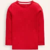 Ribbed Long Sleeve T-Shirt-Cherry Jam/Soft Ivory Stripe-Boden Discount