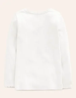 Ribbed Long Sleeve T-Shirt--Boden Clearance