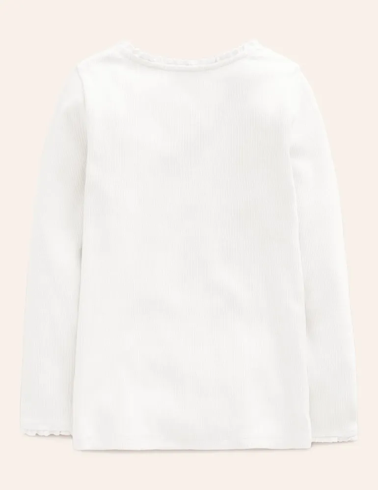 Ribbed Long Sleeve T-Shirt--Boden Clearance
