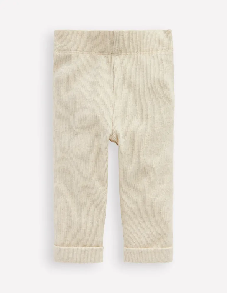 Ribbed Marl Leggings-Oatmeal Marl-Boden Cheap