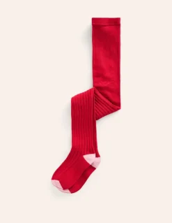 Ribbed Tights-Carmine Red-Boden Outlet