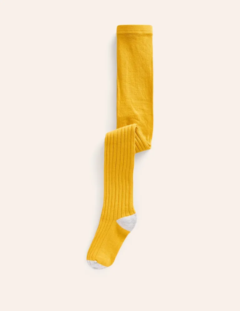 Ribbed Tights-Honey Yellow-Boden Cheap