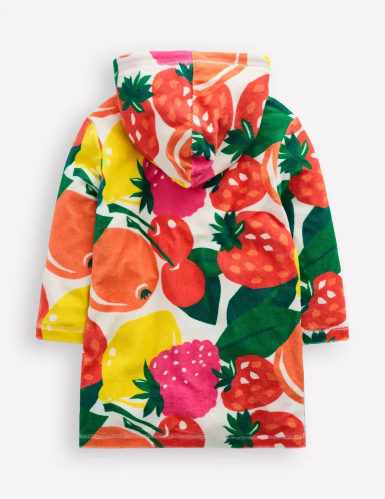 Romie Towelling Zip Throw-On-Multi Giant Fruit-Boden Clearance
