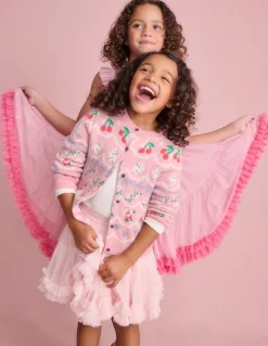 Ruffle Hem Tulle Dress-Vintage Pink-Boden Clearance