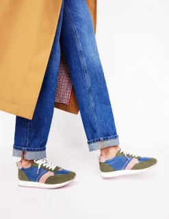 Runner Sneakers-Blue Colourblock-Boden Cheap