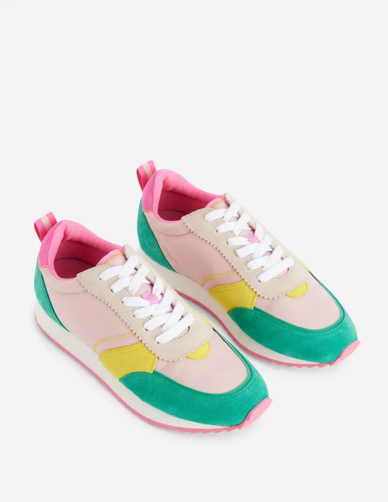 Runner Sneakers-Pink Colourblock-Boden Flash Sale