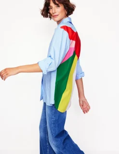 Sadie Relaxed Cotton Shirt-Multi, Heart Spectrum-Boden New
