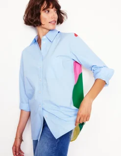 Sadie Relaxed Cotton Shirt-Multi, Heart Spectrum-Boden New