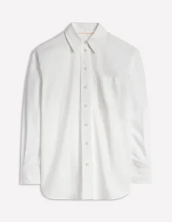 Sadie Relaxed Cotton Shirt-White Oxford-Boden Online