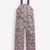 Salopette Waterproof Trousers-Glacier Blue Winter Floral-Boden Flash Sale