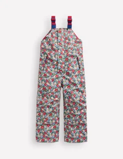 Salopette Waterproof Trousers-Glacier Blue Winter Floral-Boden Flash Sale