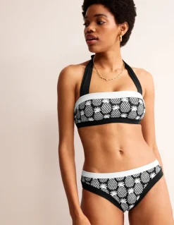 Santorini Bikini Bottoms-Black, Pineapple Geo-Boden Fashion