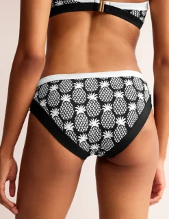 Santorini Bikini Bottoms-Black, Pineapple Geo-Boden Fashion