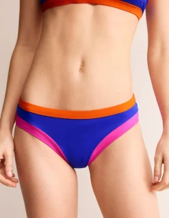 Santorini Bikini Bottoms-Blue/Pink Colourblock-Boden Cheap