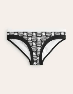 Santorini Bikini Bottoms-Black, Pineapple Geo-Boden Fashion