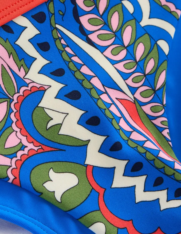 Santorini Bikini Bottoms-Blue, Foliage Paisley-Boden Best