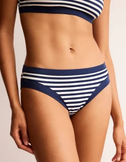 Santorini Bikini Bottoms-Navy/ Ivory Stripe-Boden Cheap