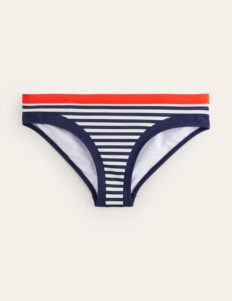 Santorini Bikini Bottoms-Red, Navy Stripe-Boden Discount