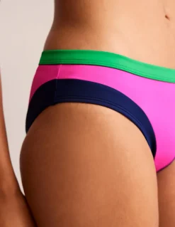 Santorini Bikini Bottoms-Super Pink Colourblock-Boden Best