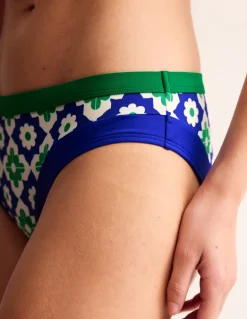 Santorini Bikini Bottoms-Surf The Web, Geometric Stamp-Boden Shop
