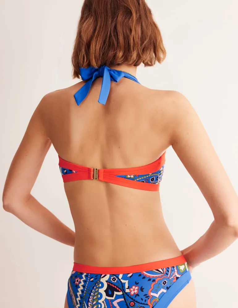 Santorini Bikini Top-Blue, Foliage Paisley-Boden Shop