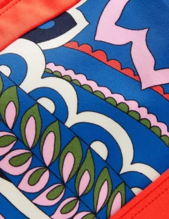 Santorini Bikini Top-Blue, Foliage Paisley-Boden Shop