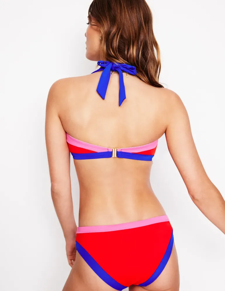 Santorini Bikini Top-Fire Red Colourblock-Boden Store