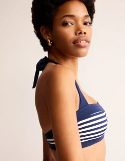Santorini Bikini Top-French Navy, Ivory Stripe-Boden Discount