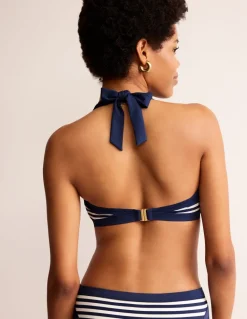 Santorini Bikini Top-French Navy, Ivory Stripe-Boden Discount