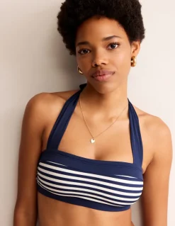 Santorini Bikini Top-French Navy, Ivory Stripe-Boden Discount