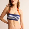 Santorini Bikini Top-Red, Navy Stripe-Boden Cheap