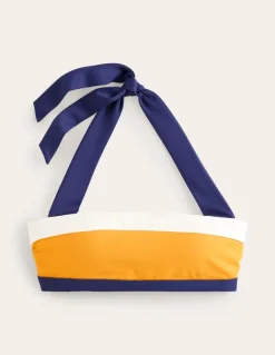 Santorini Bikini Top-Saffron Yellow Colourblock-Boden Discount