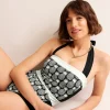 Santorini Halterneck Swimsuit-Black, Pineapple Geo-Boden Cheap