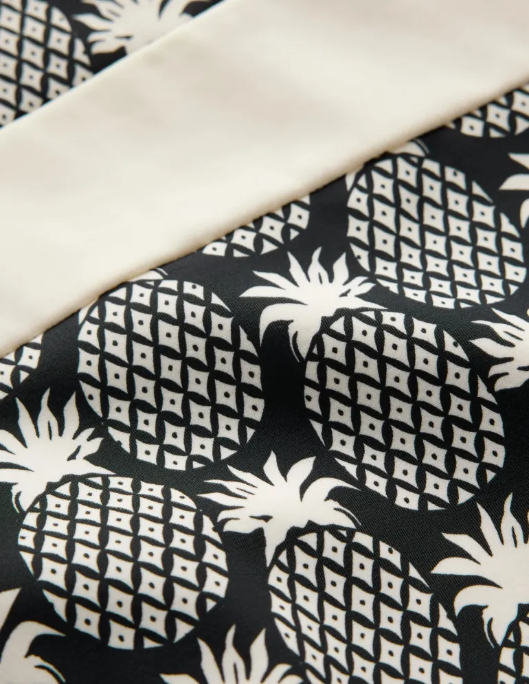 Santorini Halterneck Swimsuit-Black, Pineapple Geo-Boden Cheap