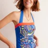 Santorini Tankini Top-Blue, Foliage Paisley-Boden Cheap