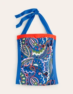 Santorini Tankini Top-Blue, Foliage Paisley-Boden Cheap