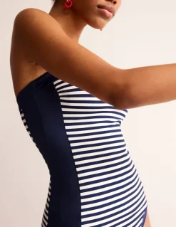 Santorini Tankini Top-French Navy, Ivory Stripe-Boden Online