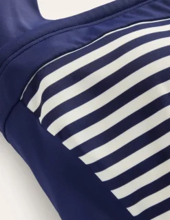 Santorini Tankini Top-French Navy, Ivory Stripe-Boden Online