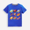 Short Sleeve Bouclé T-shirt-Kingfisher Blue Space-Boden New