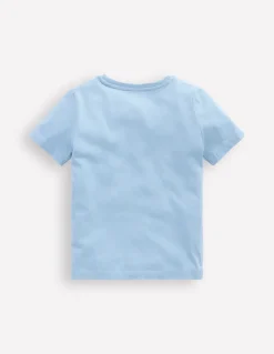 Short Sleeve Bouclé T-shirt-Glacier Blue Dino-Boden Cheap