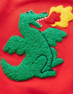 Short Sleeve Bouclé T-shirt-Jam Red Dragons-Boden Fashion