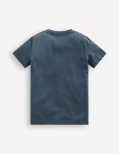 Short Sleeve GITD T-shirt-Robot Blue Spaceman Planets-Boden Shop