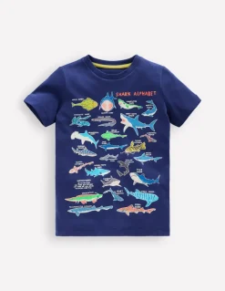 Short Sleeve GITD T-shirt-Starboard Blue Sharks-Boden Best Sale