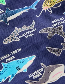 Short Sleeve GITD T-shirt-Starboard Blue Sharks-Boden Best Sale