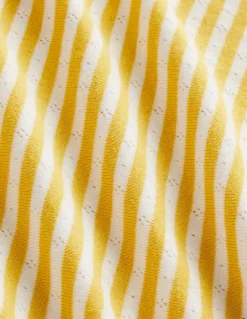 Short Sleeve Pointelle Top-Daffodil Yellow/Soft Ivory-Boden Online