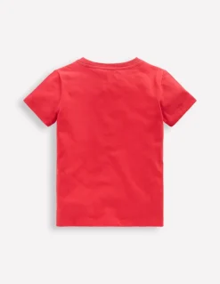 Short Sleeve Printed T-Shirt-Cherry Tomato Red Dogs-Boden Cheap