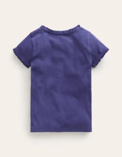 Short Sleeve Ribbed T-Shirt-Starboard Blue-Boden Cheap