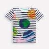 Short Sleeve Riso T-Shirt-Starboard Blue/ Ivory Space-Boden Online