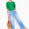 Short Sleeve Smocked Cuff Top-Rich Emerald-Boden Best Sale