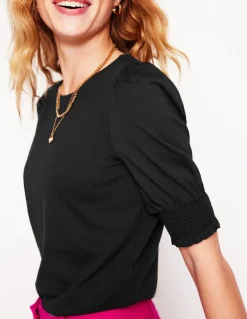 Short Sleeve Smocked Cuff Top--Boden Outlet